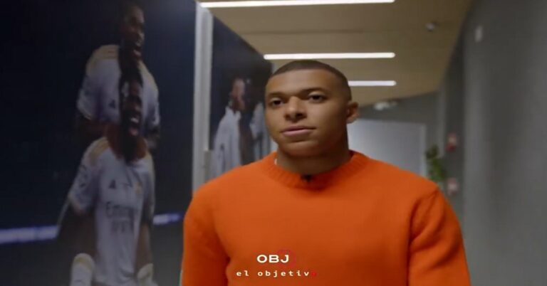 En la foto, el delantero francés del Real Madrid Kylian Mbappé