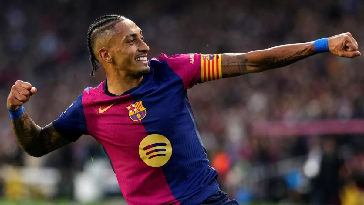En la foto el delantero del Barcelona Raphinha