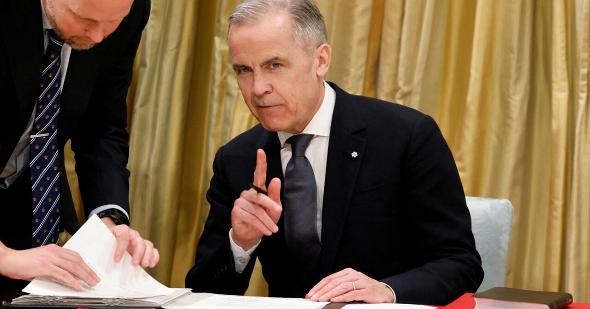 En la foto el primer ministro de Canadá, Mark Carney