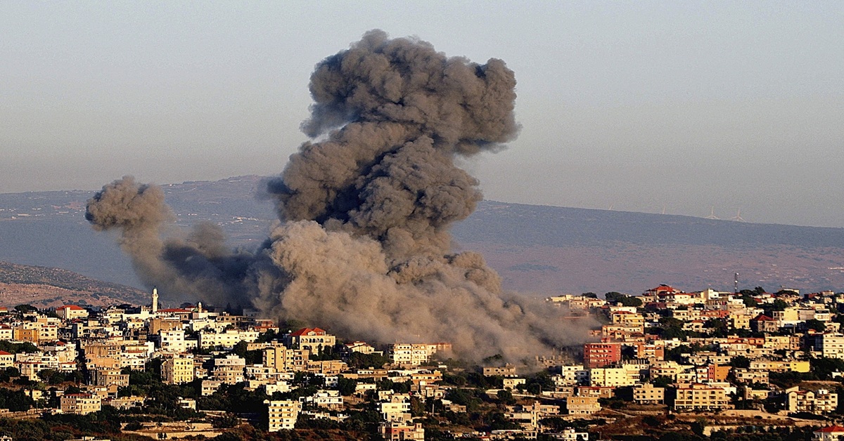 En la foto una zona residencial del Líbano bombardeada