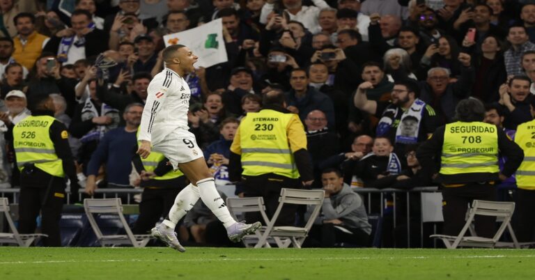 En la foto, el delantero del Real Madrid Kylian Mbappé