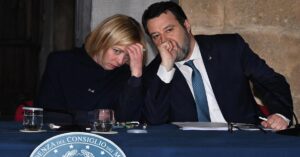 En la foto Georgia Meloni y Mateo Salvini