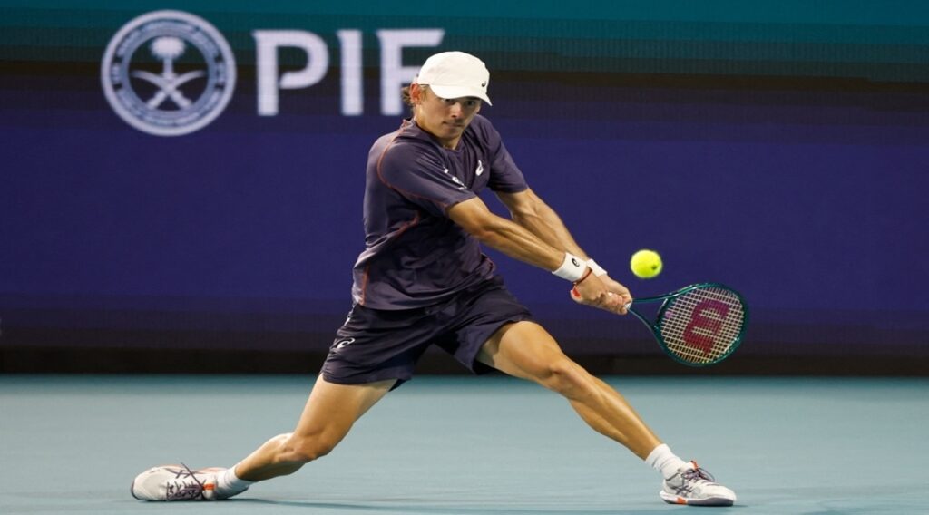 En la foto el tenista australiano Alex de Miñaur en Miami