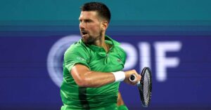 En la foto el tenista serbio Novak Djokovic