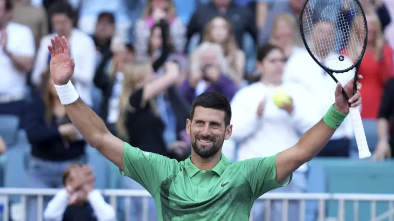 En la foto el tenista serbio Novak Djokovic
