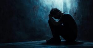 En la foto, un hombre en penumbras