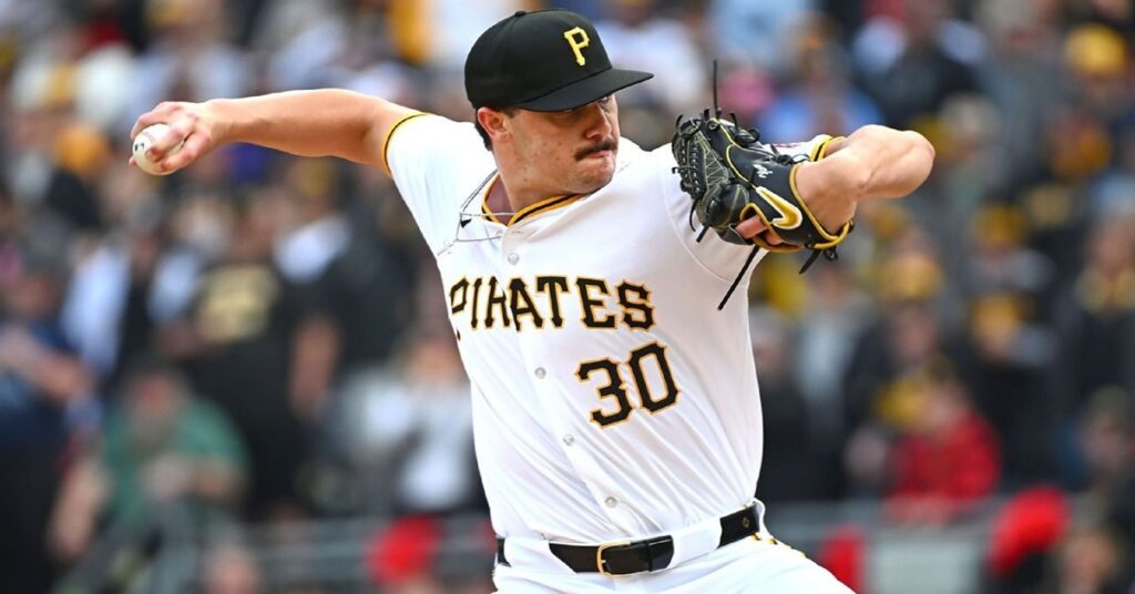 En la foto se ve al lanzador de los Piratas de Pittsburgh Paul Skeness