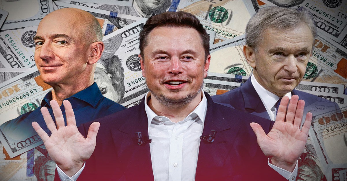 eN LA FOTO TRES DE LOS HOMBRES MÁS RICOS DEL MUNDO