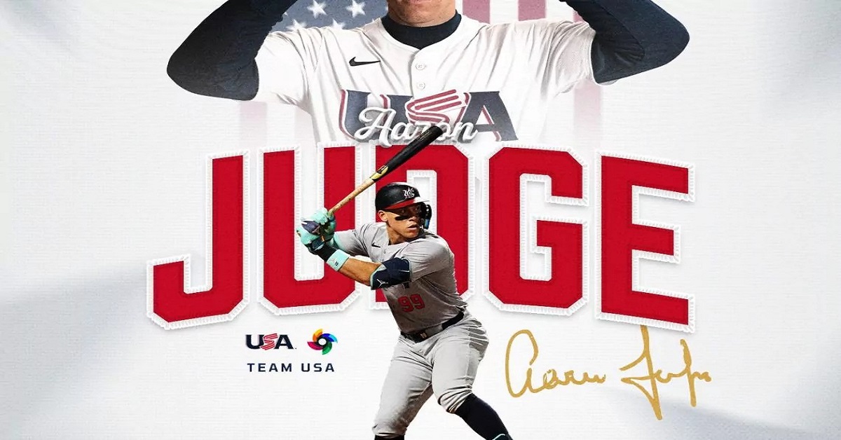 En la foto, un montaje sobre la capitanía de Aaron Judge para el Clásico de 2026