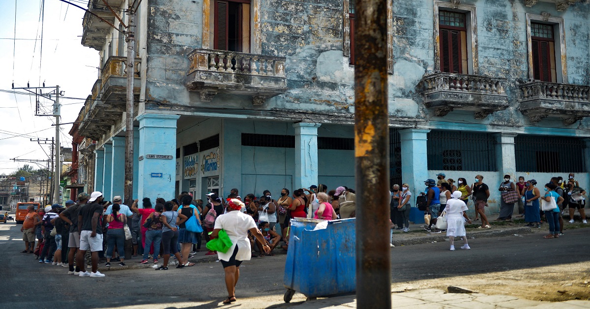 En la foto, una escena de la Cuba cotidiana