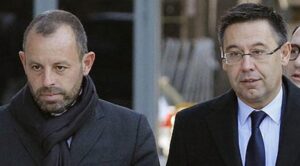 En la foto, los expresidentes del Barcelona Sandro Rosell y Josep María Bartomeu