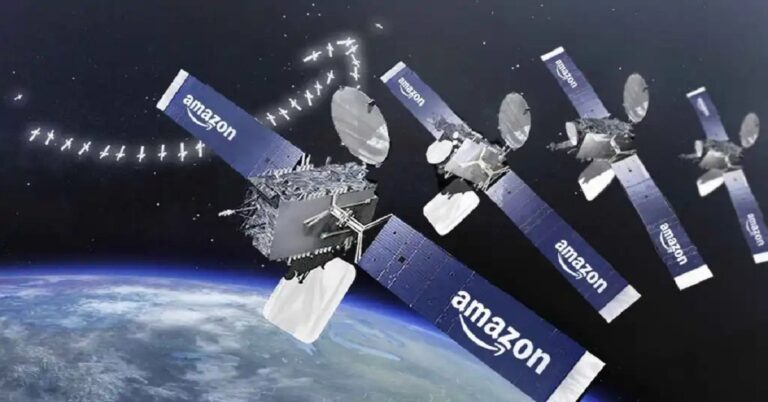 En la foto, satélites de Amazon