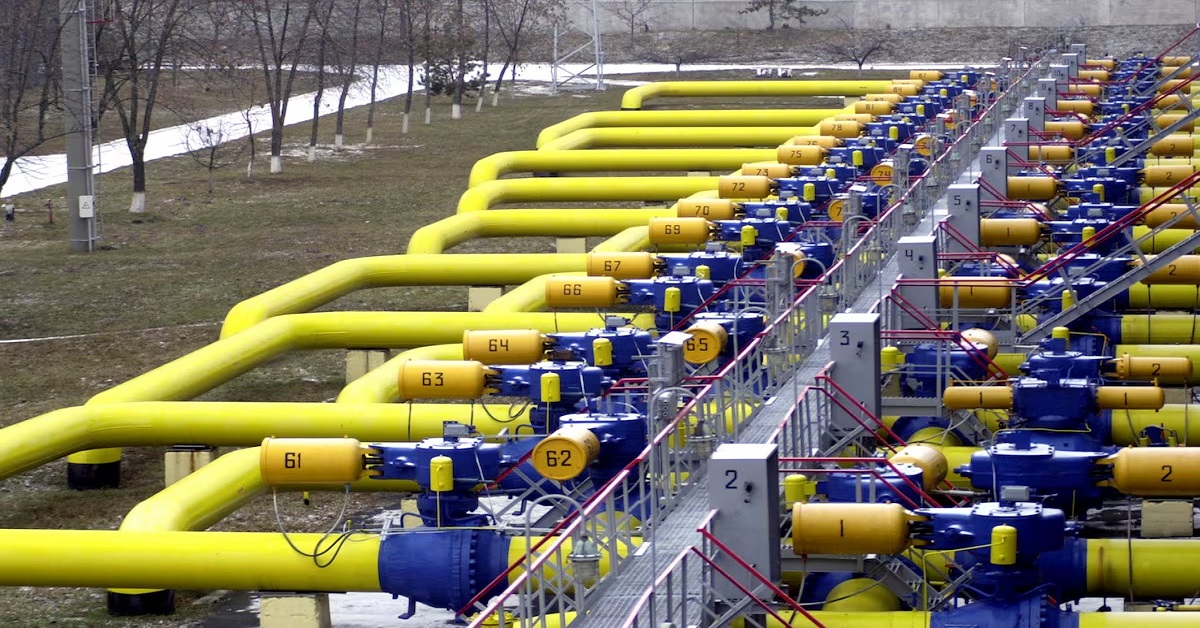 En la foto, tubería de gas que conecta a Rusia con Europa