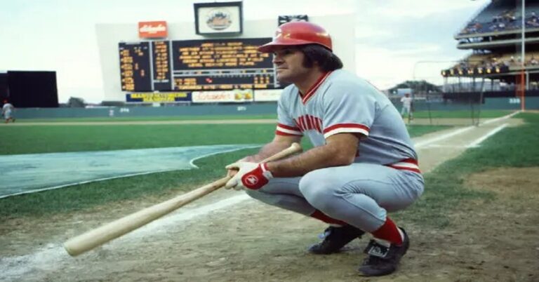 En la foto, Pete Rose en sus tiempos de jugador