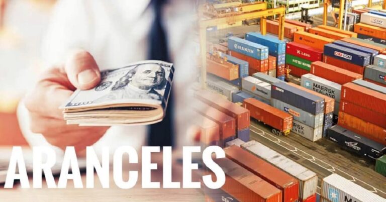 En la foto, un montaje relativo a los aranceles de Donald Trump