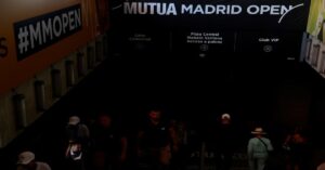 En la foto, la entrada de la pista Manolo Santa, una de las sedes del Máster 1000 de Madrid Open