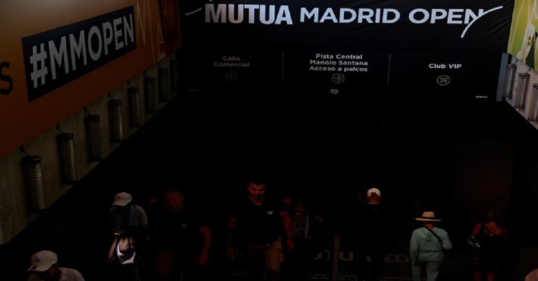 En la foto, la entrada de la pista Manolo Santa, una de las sedes del Máster 1000 de Madrid Open