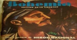 En la foto, una imagen de Fidel Castro, en una portada de la revista Bohemia