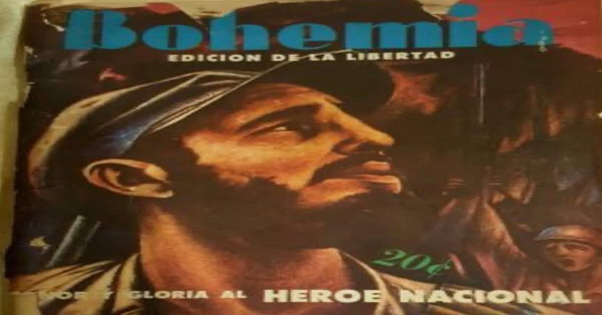 En la foto, una imagen de Fidel Castro, en una portada de la revista Bohemia
