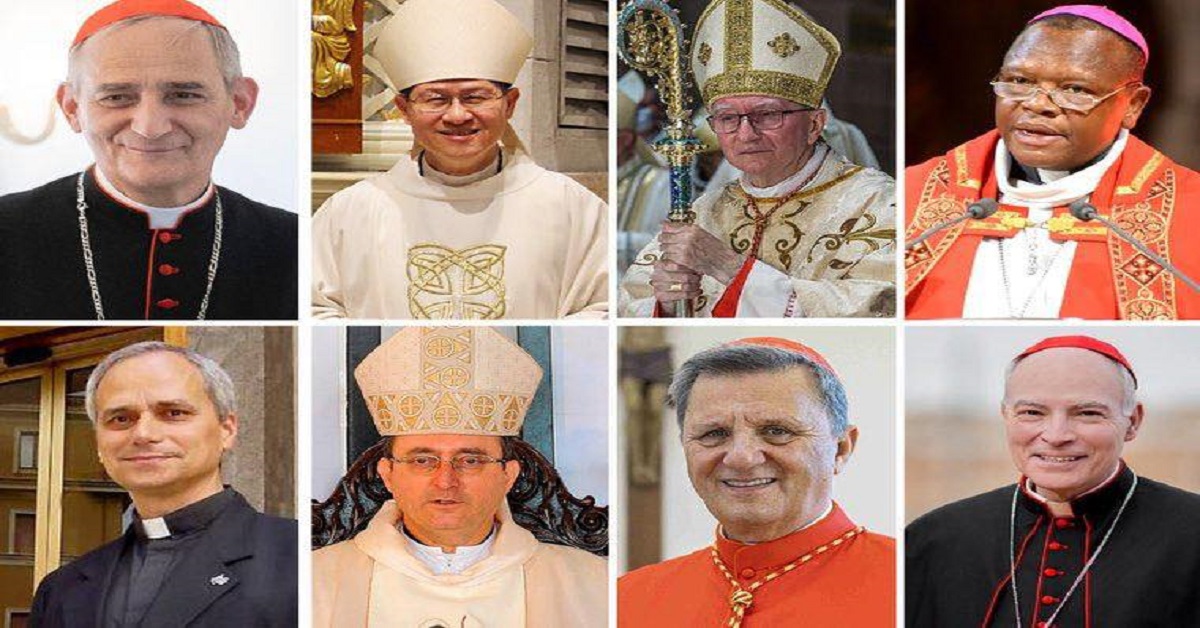 En la foto, varios de los cardenales candidatos a sustituir al Papa Francisco