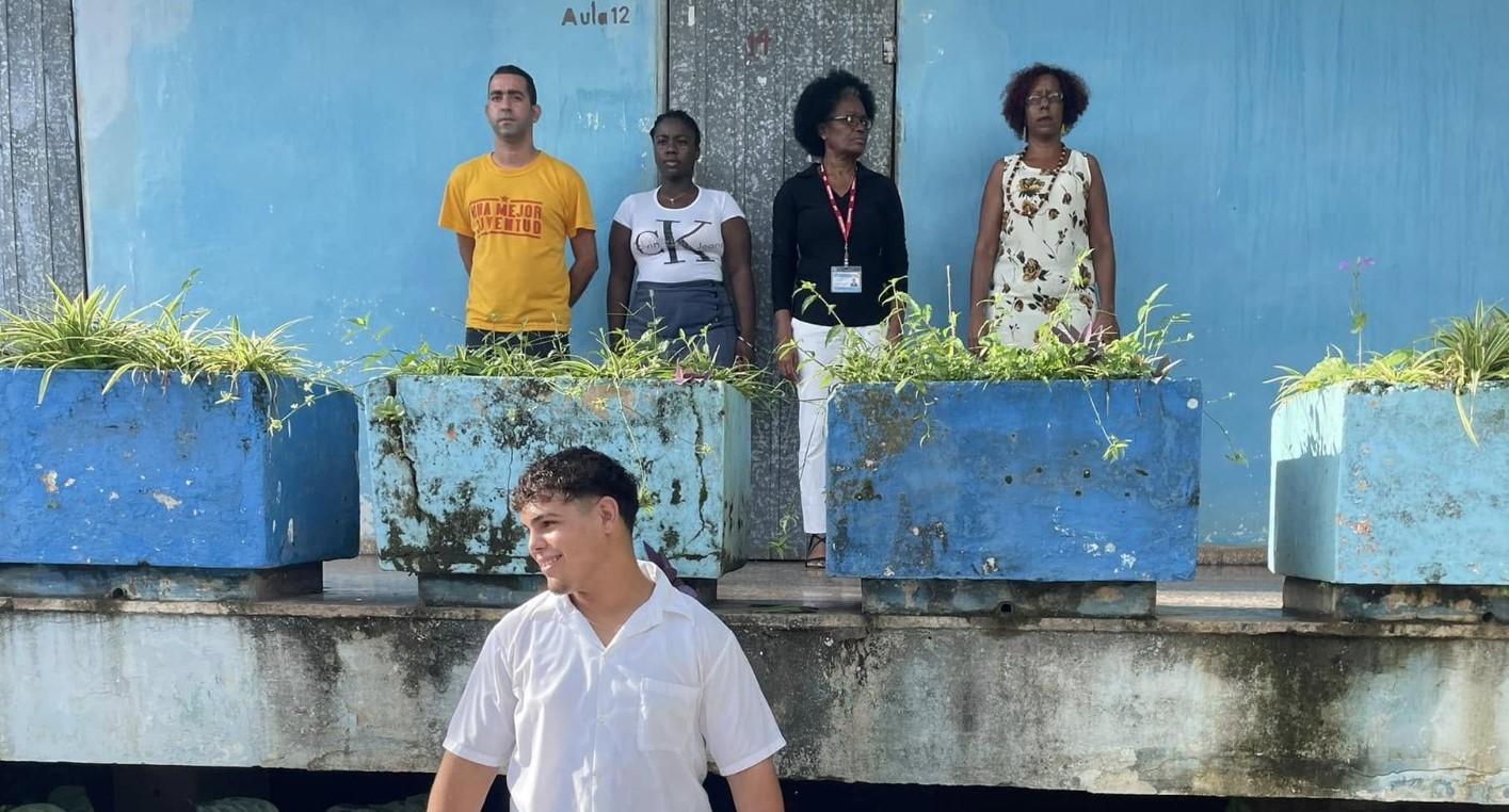 En la foto, el preuniversitario Raquel Pérez, de Mayabeque