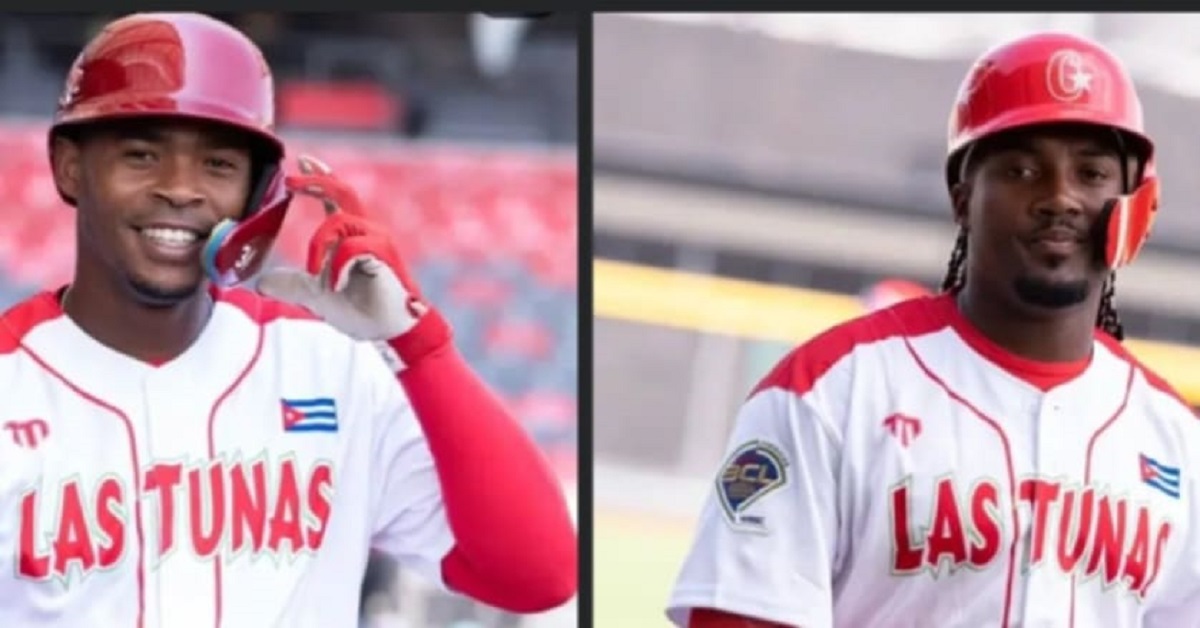 En la foto, Denis Peña y Rafael Viñales, peloteros cubanos que desertaron en México