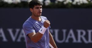 En la foto, el tenista español Carlos Alcaraz