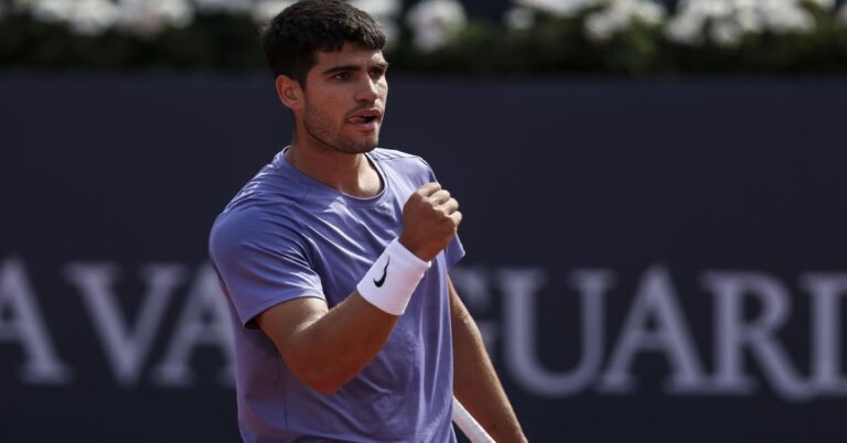 En la foto, el tenista español Carlos Alcaraz