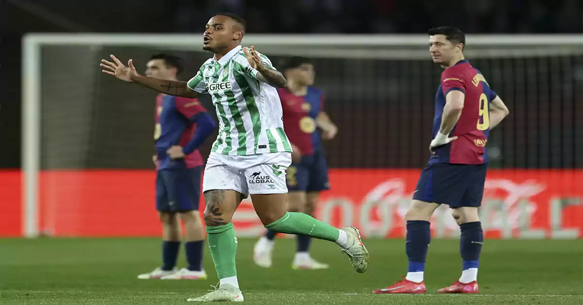 En la foto, Natan, goleador del Betis ante el Barcelona