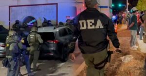 En la foto, momento de la detención en Colorado