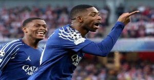 En la foto, el delantero del PSG Ousmane Dembelé