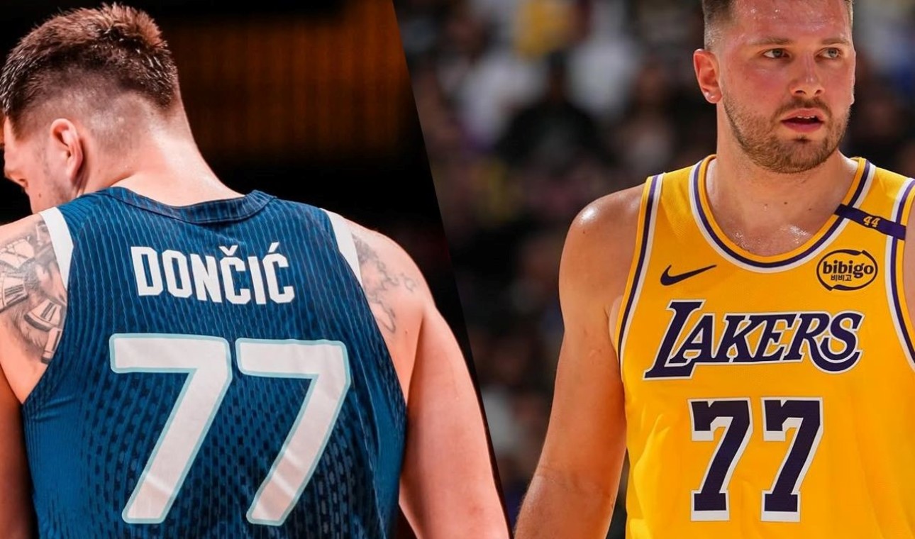 En la foto, un montaje con dos fotos de Luka Doncic