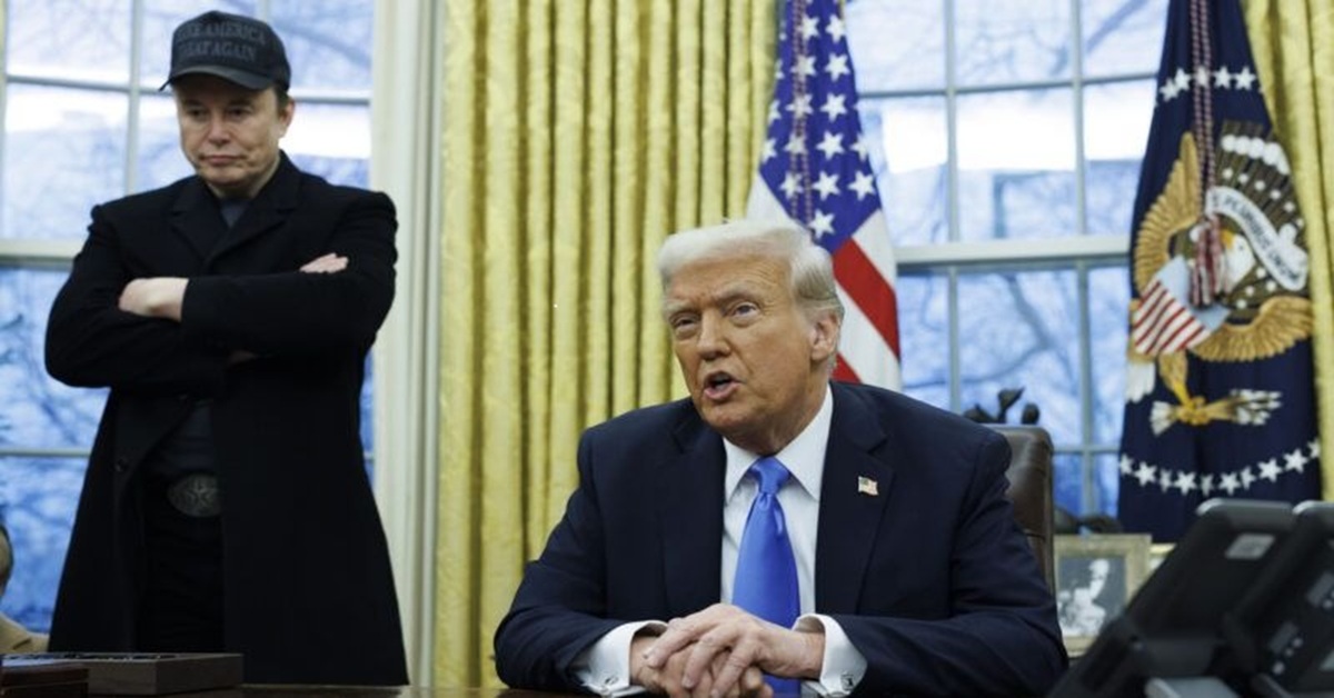 En la foto, Donald Trump y Elon Musk