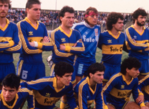 En la foto, Boca Juniors en el Pedro Marrero, antes del partido ante Cienfuegos
