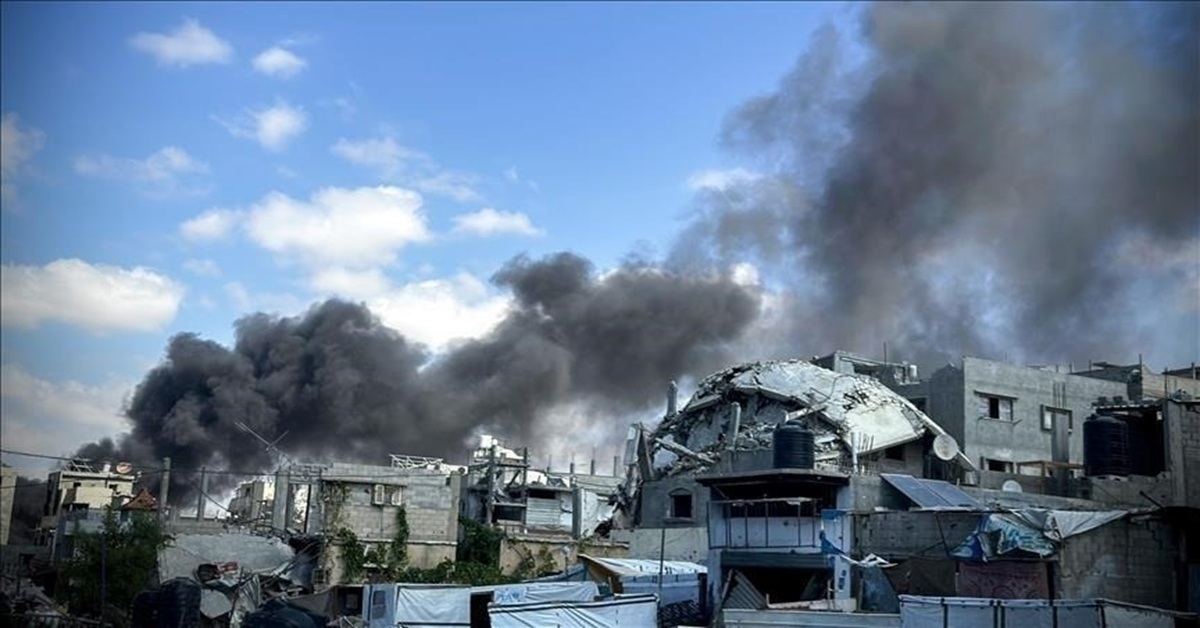 En la foto, bombardeo en Yabalia