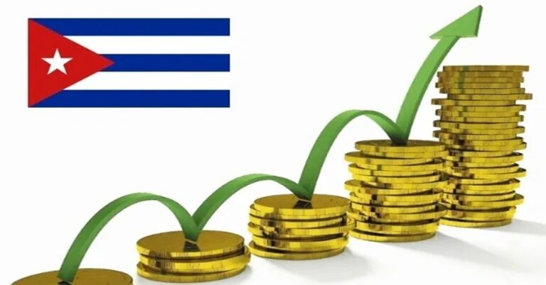 En la foto, un gráfico que representa el aumento de la inflación en Cuba