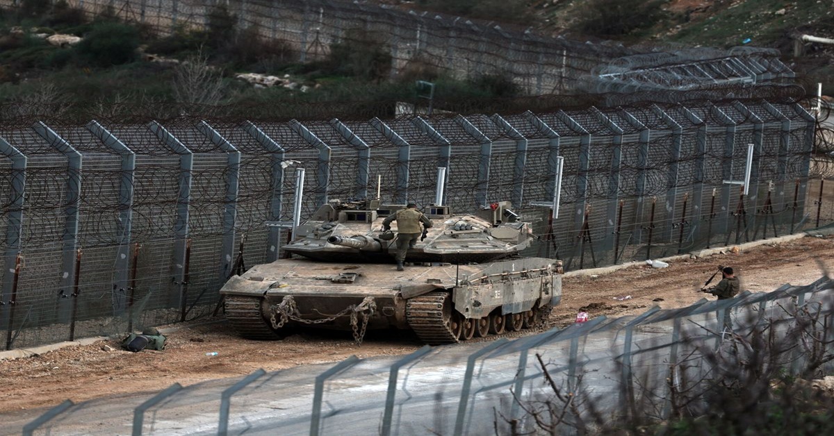 En la foto, un tanque israelí en Siria
