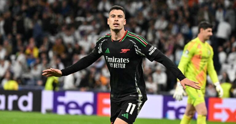 En la foto, un momento del partido entre el Real Madrid y el Arsenal