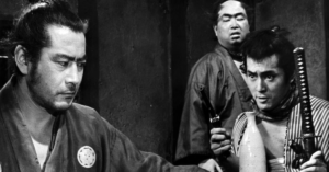 En la foto, Toshiro Mifune y Tatsuya Nakadai