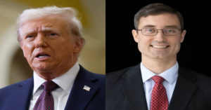 En la foto, un montaje en el que aparecen Donald Trump y el juez federal Brian Murphy