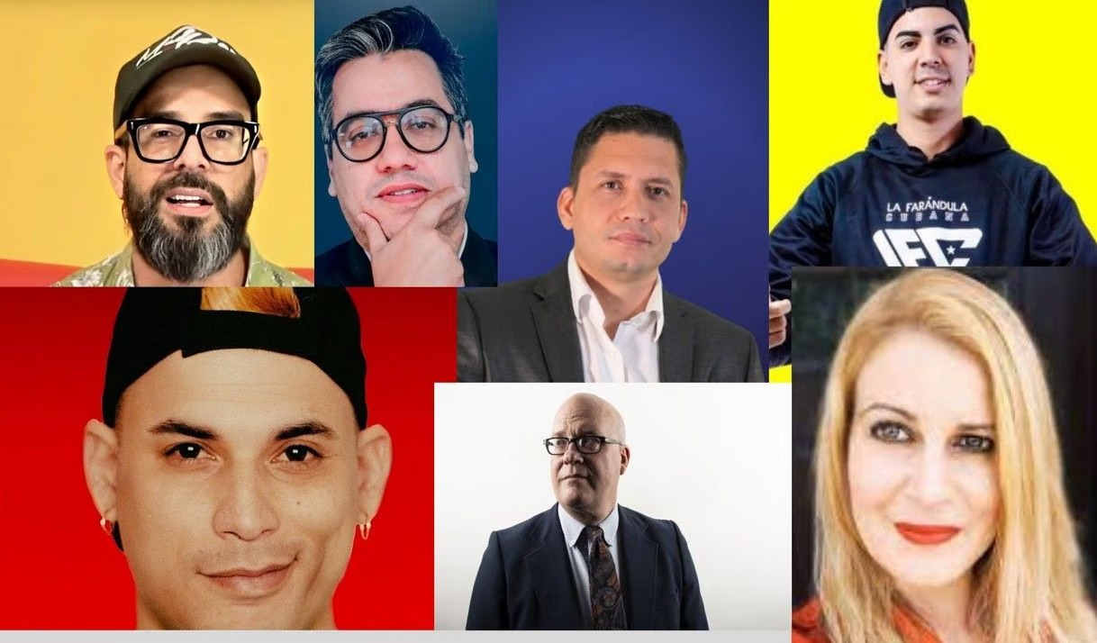 En la foto, montaje con opositores cubanos