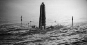 En la foto, el monumento a José Martí en la Plaza de la revolución de La Habana, sumergido