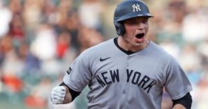 En la foto, el jugador de los Yankees Ben Rice