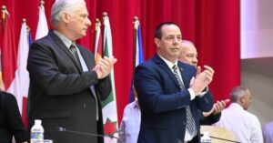 En la foto, el presidente de Cuba en la inauguración de la Convención de Salud
