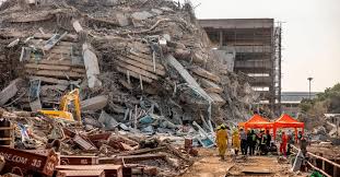 En la foto, imágenes del sismo en Birmania