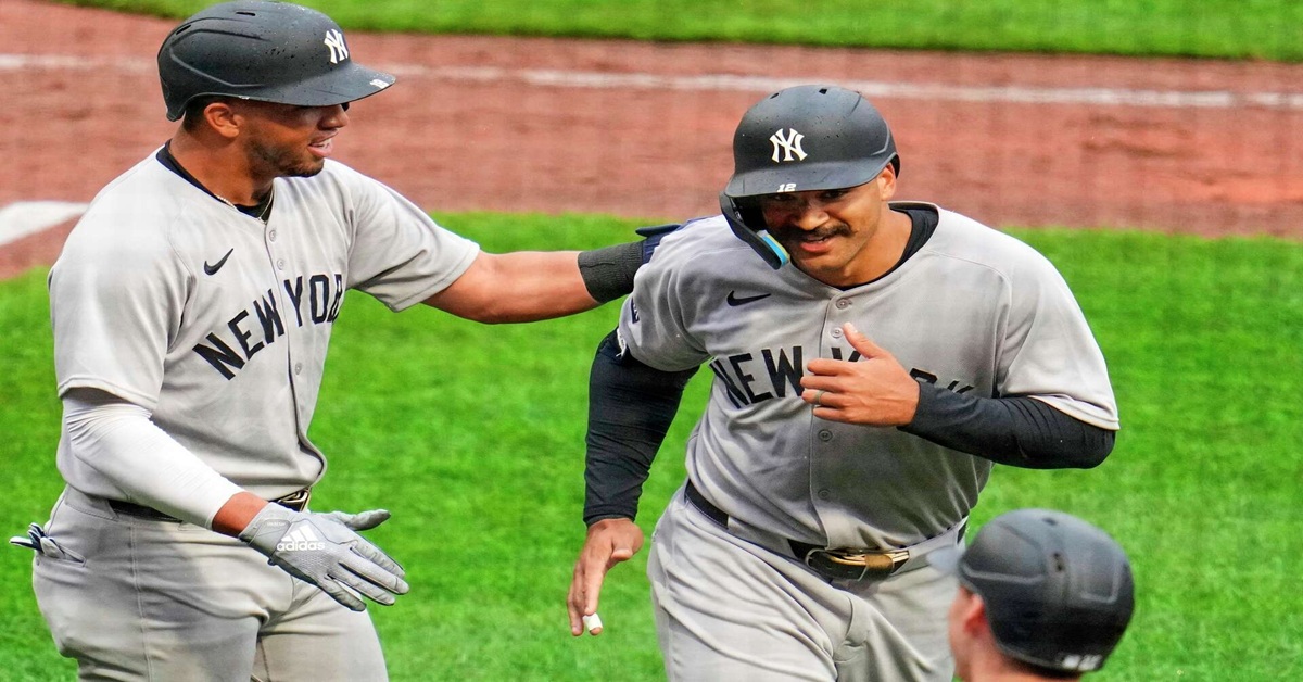 En la foto, Trent Grisham, jardinero de los Yankees de Nueva York