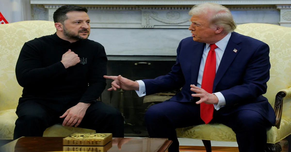 En la foto, el presidente Donald Trump reprende a su homólogo ucraniano Vladímir Zelenski