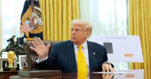 En la foto, el presidente Donald Trump