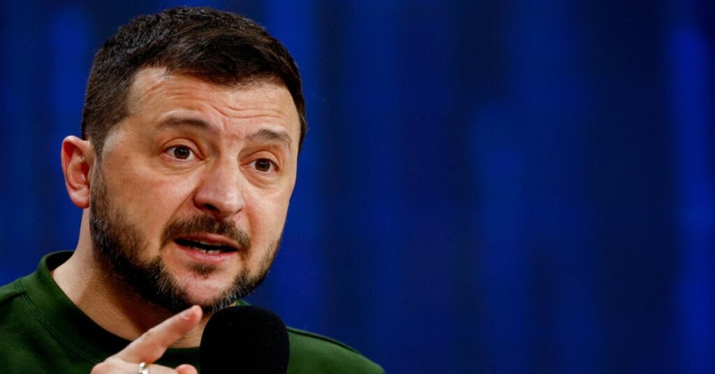 En la foto, el presidente ucraniano, Vladimir Zelenski