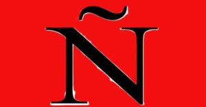 En la foto, una letra Ñ